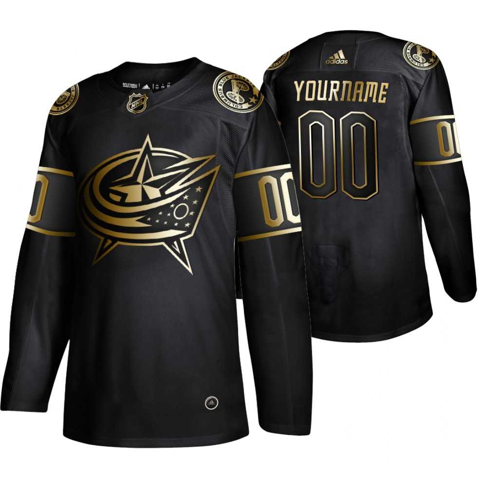 Blue Jackets Customized Black Gold Adidas Jersey,We sell and wholesale Blue Jackets Customized Black Gold Adidas Jersey on line form chian!